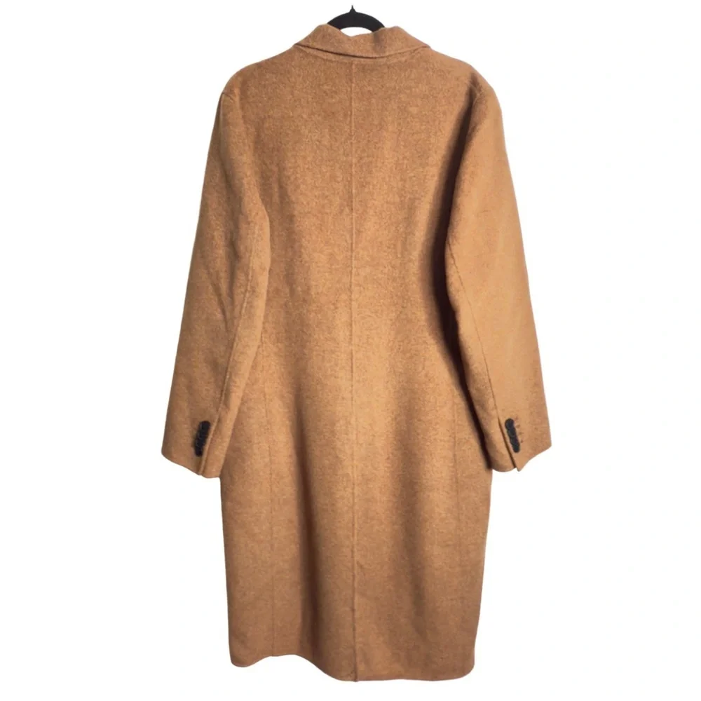 Maje Galarita Double-breasted Wool-blend Felt Brown Coat NWT